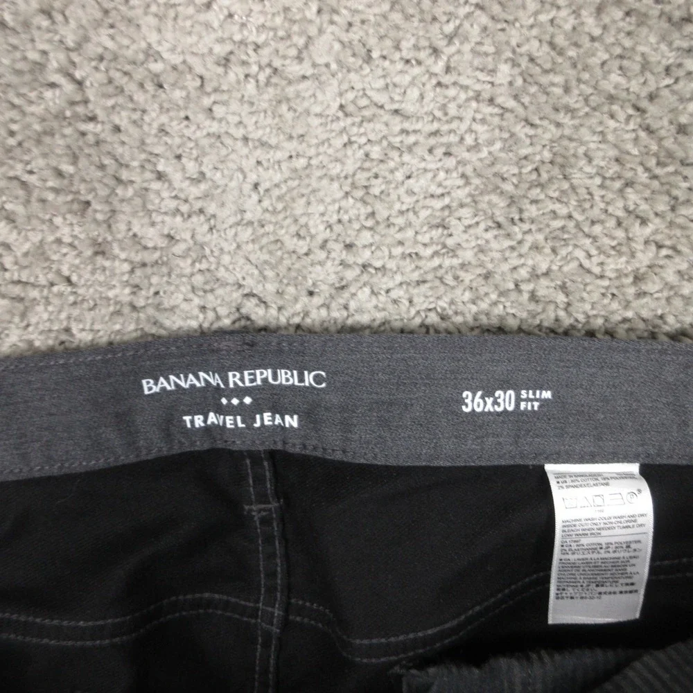 Banana Republic Pants Mens 36x30 Gray Travel Jean Slim Fit Stretch‎ Comfort EUC